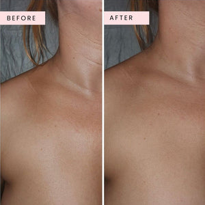 self tan drying powder glowdry before and after sticky to matte to touch skin after tanning