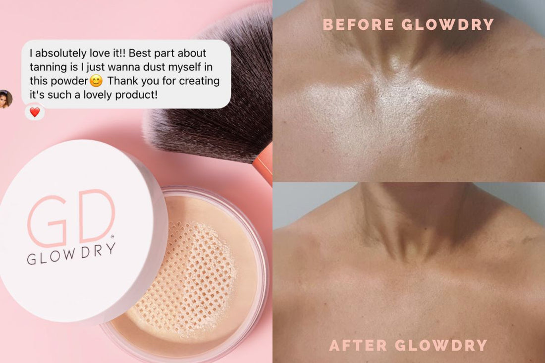 self tan drying powder benefits blog post
