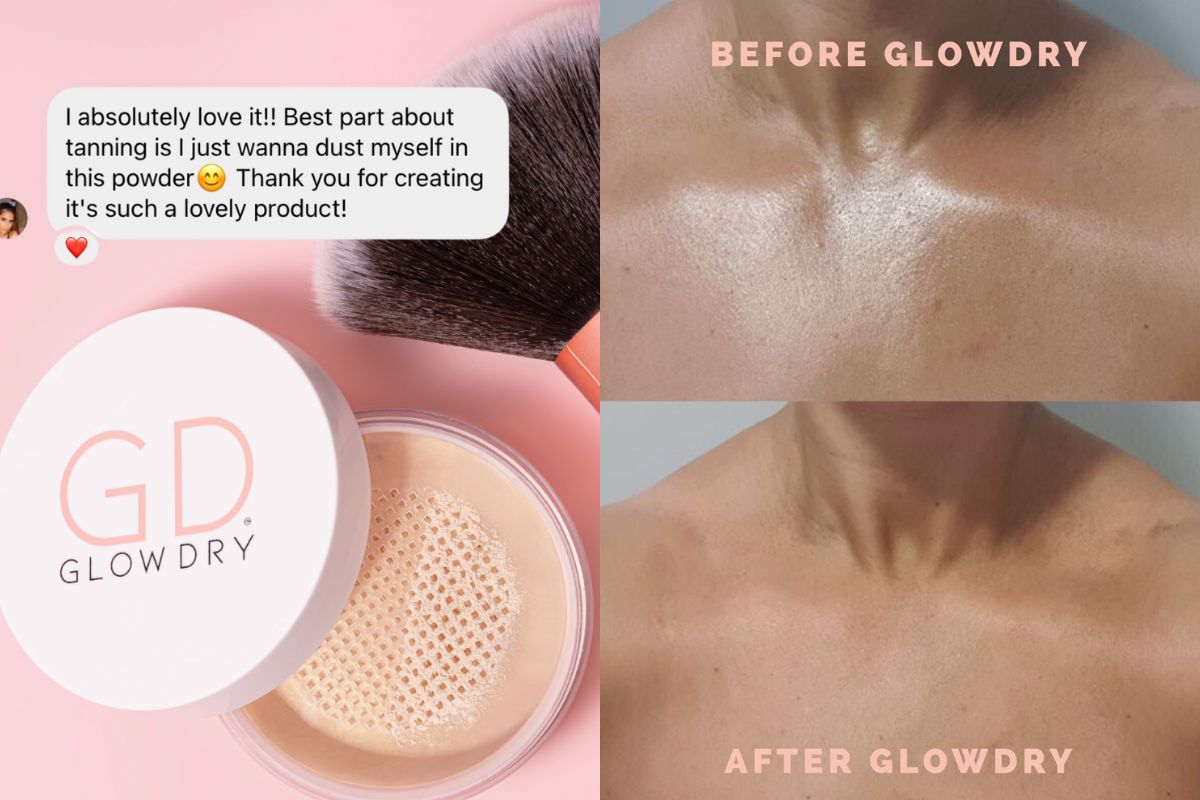 self tan drying powder benefits blog post