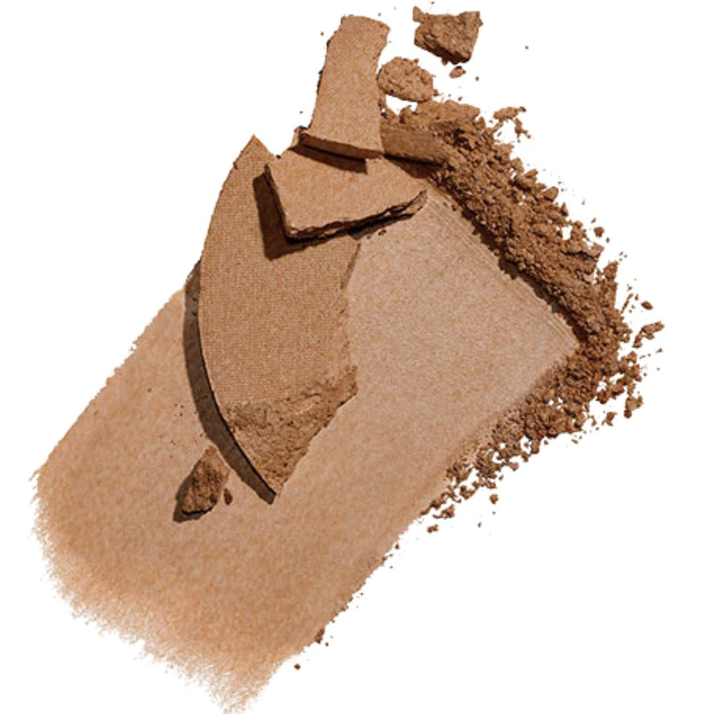 Compact mineral bronzing powder with a visible GlowDry brand logo on a pink background
