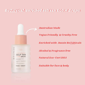 GlowBronze - Self Tan Face & Body 'GLOW' Drops - GlowDry Australia