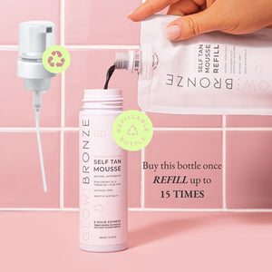 Natural Self Tanning Mousse 180ml - GlowDry Australia